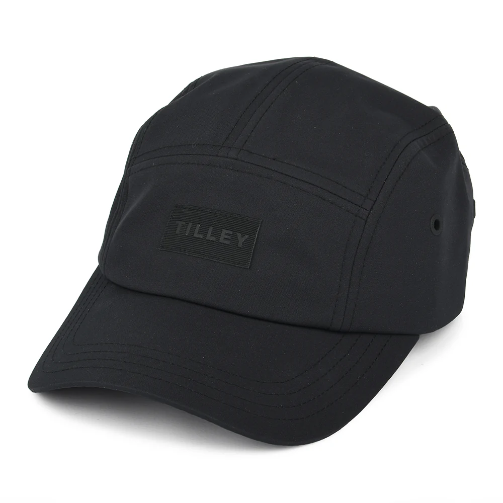 Tilley Recycled Wasserabweisende 5 Paneelen Cap - Schwarz