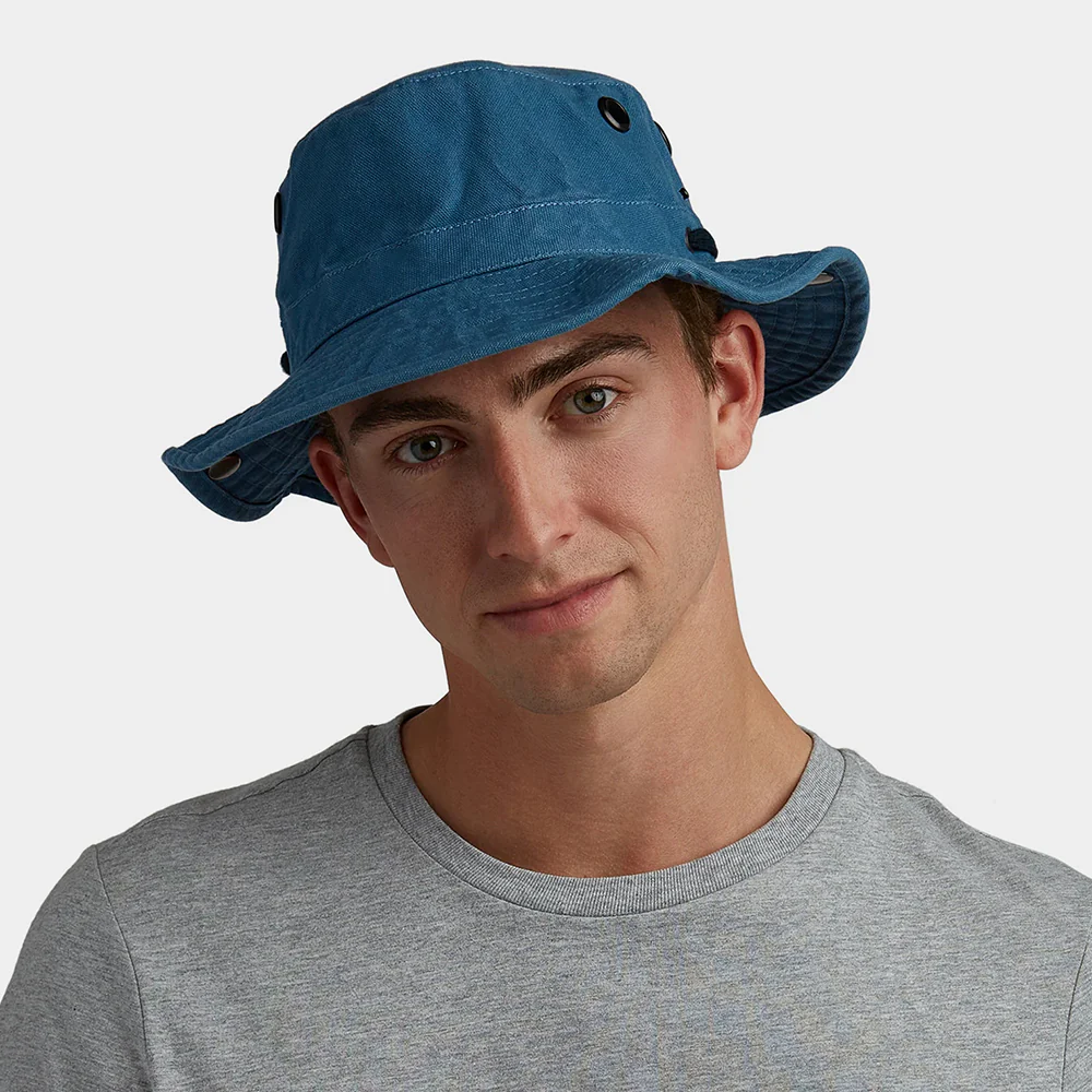 Tilley T3 Wanderer Packbarer Sonnenhut - Denim Blau - Image 2
