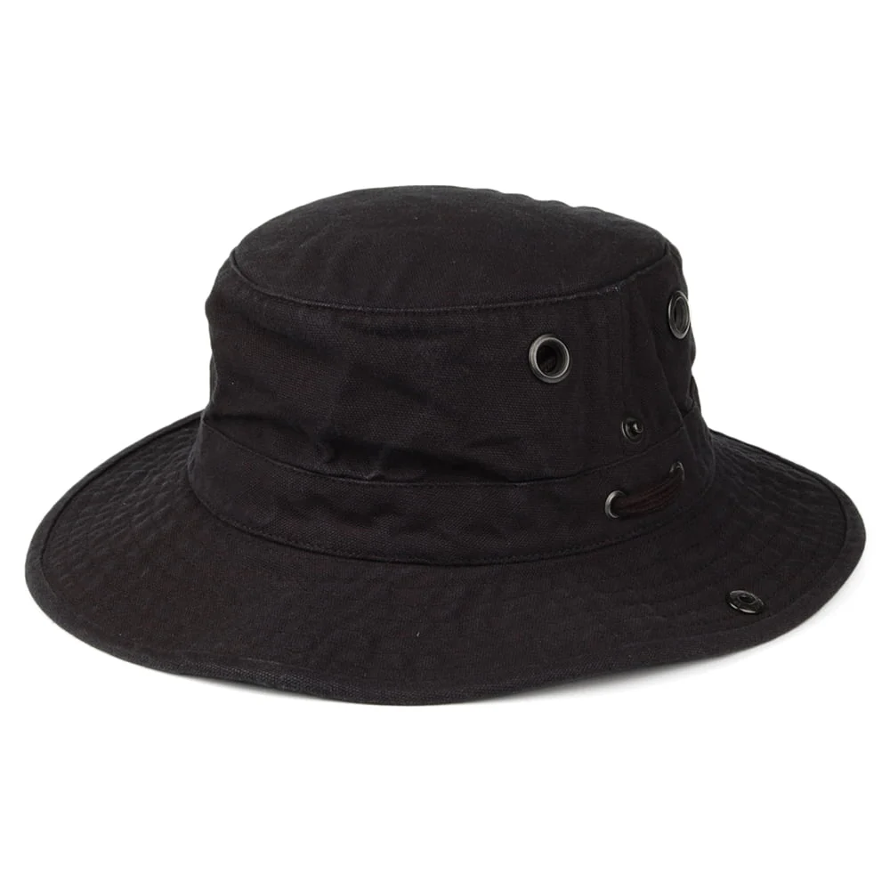 Tilley T3 Wanderer Packbarer Sonnenhut - Schwarz