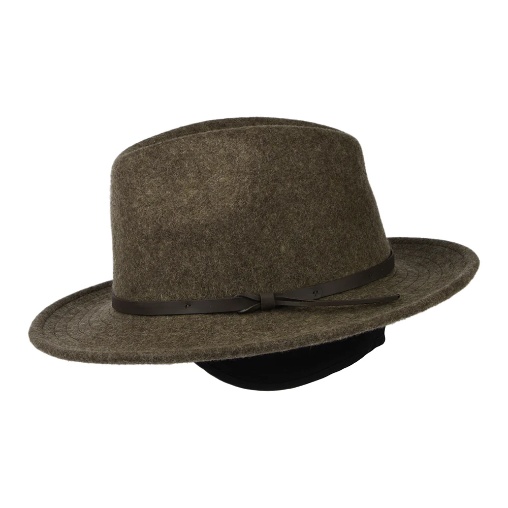 Tilley TWF1 Montana Wasserabweisender Fedora Hut aus Wollfilz - Braun-Mix - Image 2
