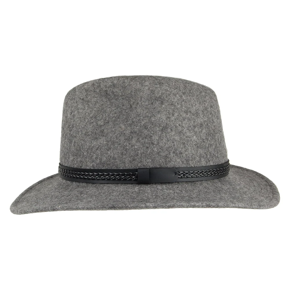 Tilley TWF1 Montana Wasserabweisender Fedora Hut aus Wollfilz - Grau-Mix - Image 3