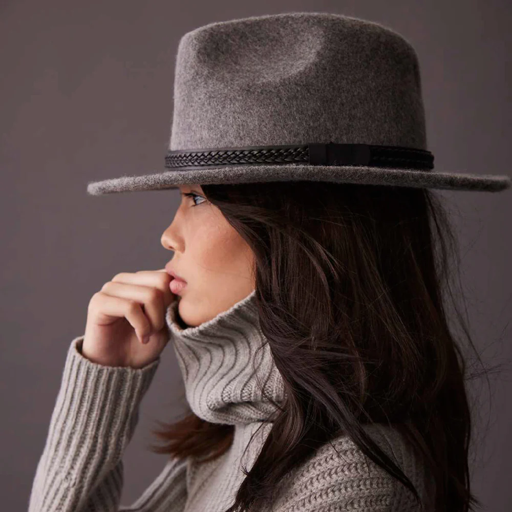Tilley TWF1 Montana Wasserabweisender Fedora Hut aus Wollfilz - Grau-Mix - Image 5