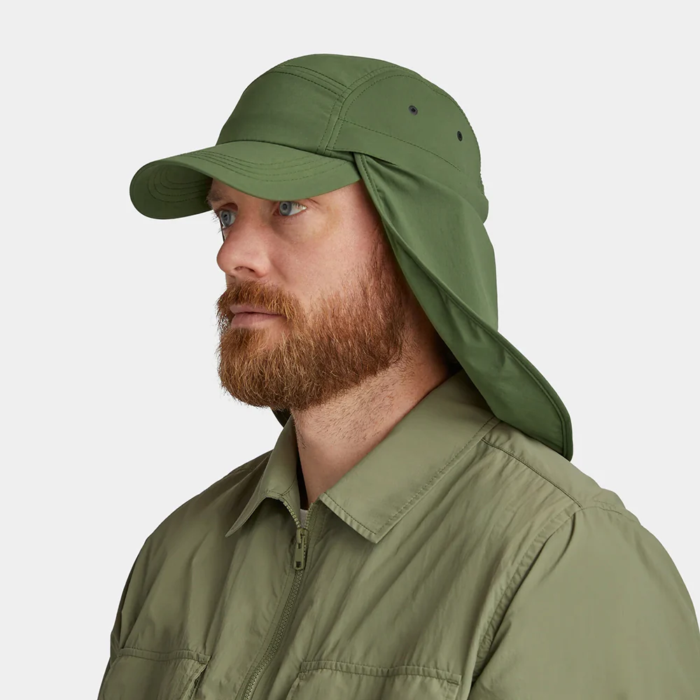 Tilley Ultralight Sun Shield 5 Paneelen Cap - Olivgrün - Image 5