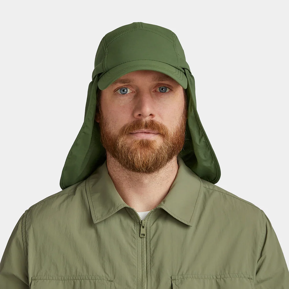 Tilley Ultralight Sun Shield 5 Paneelen Cap - Olivgrün - Image 6