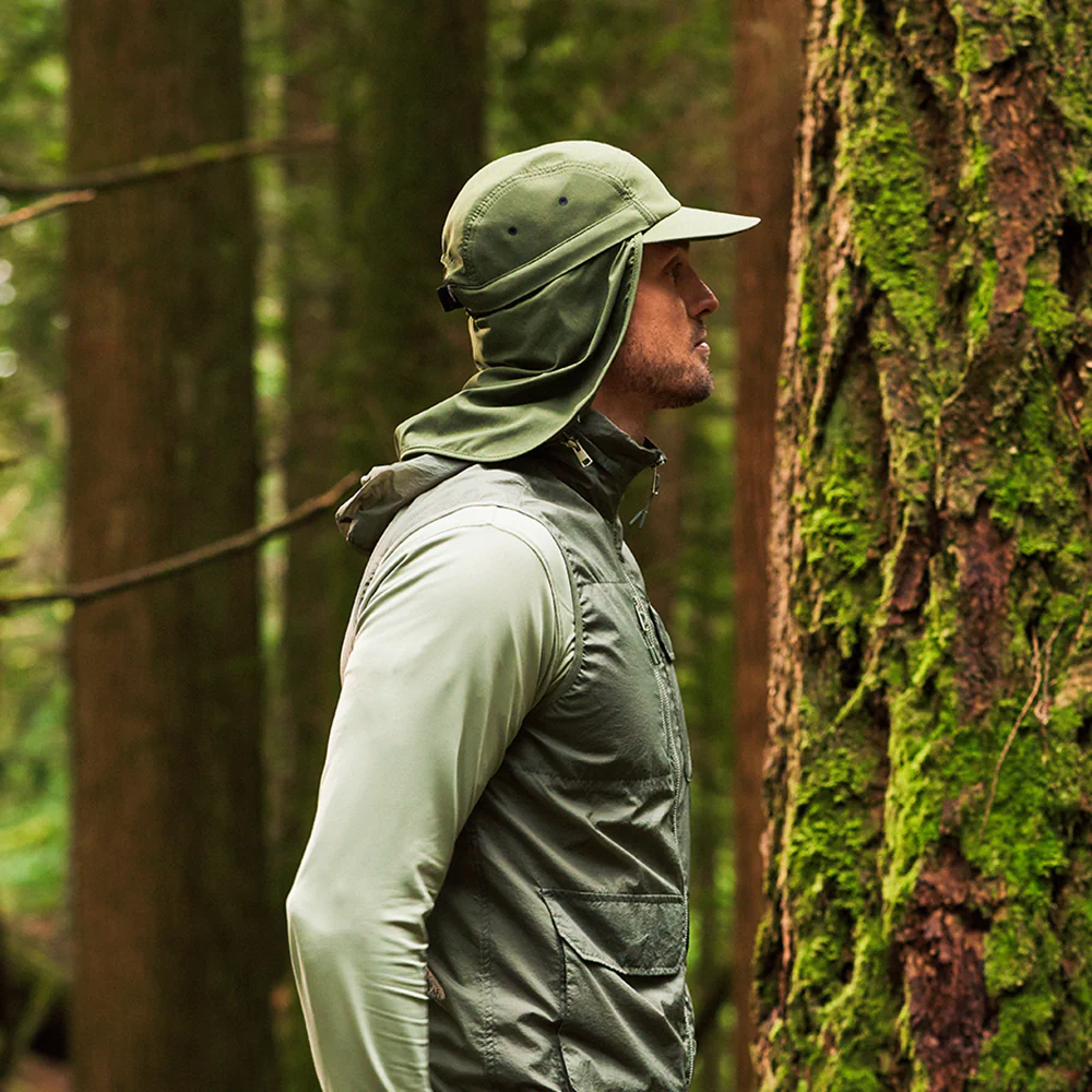 Tilley Ultralight Sun Shield 5 Paneelen Cap - Olivgrün - Image 8