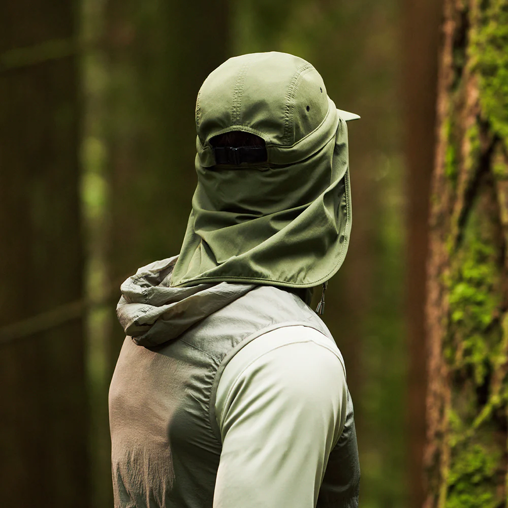Tilley Ultralight Sun Shield 5 Paneelen Cap - Olivgrün - Image 9