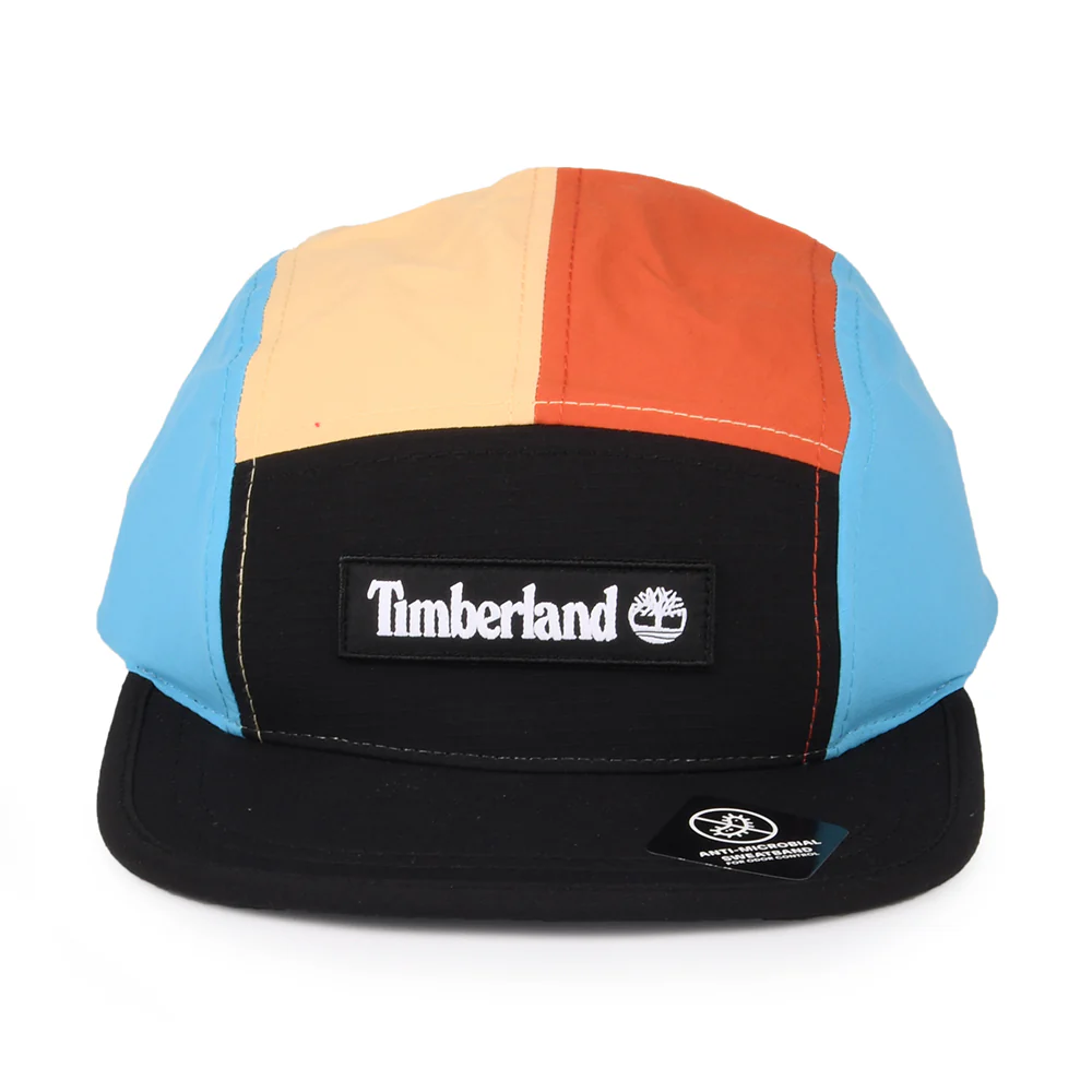 Timberland Farbblock 5 Paneelen Cap - Schwarz-Orange-Hellblau - Image 2