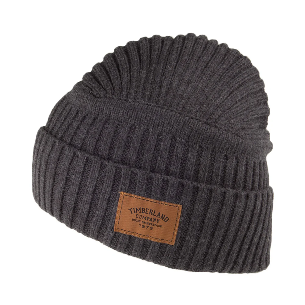 Timberland Hats- Gulf Beach Gerippte Beanie Mütze - Anthrazit