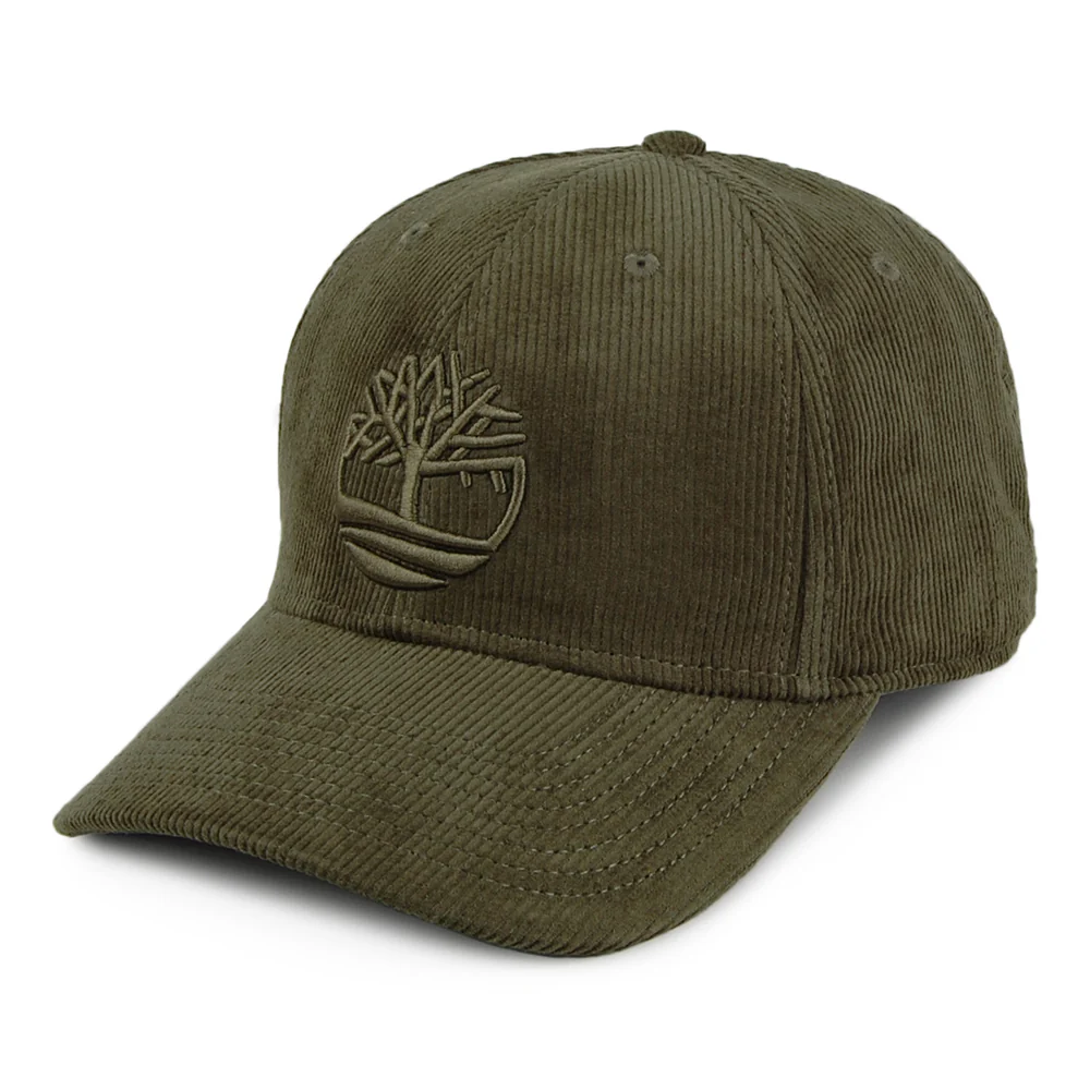 Timberland Logo Kord Baseball Cap - Olivgrün