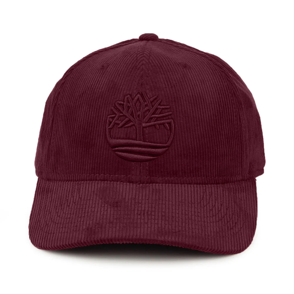 Timberland Logo Kord Baseball Cap - Weinrot - Image 2