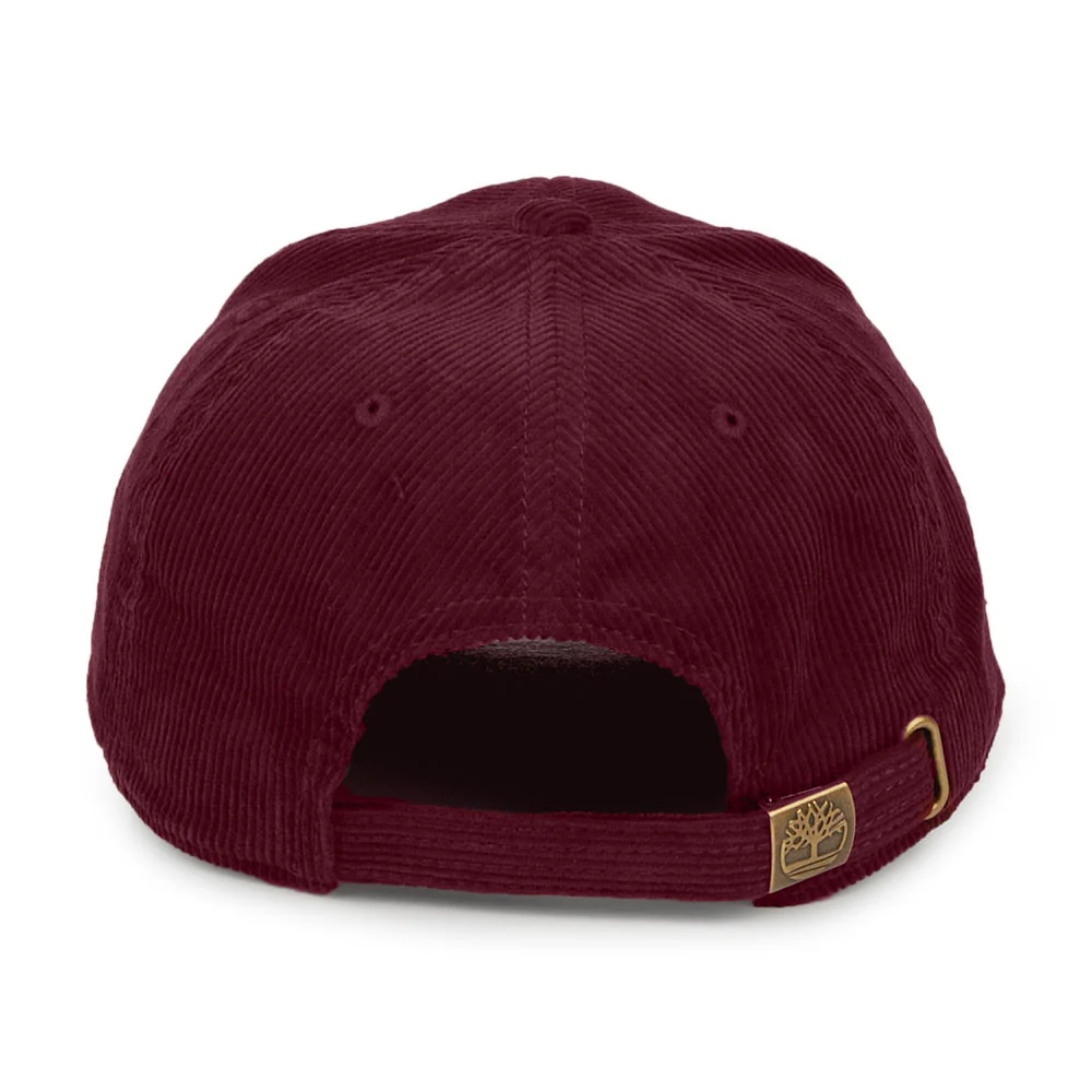 Timberland Logo Kord Baseball Cap - Weinrot - Image 3