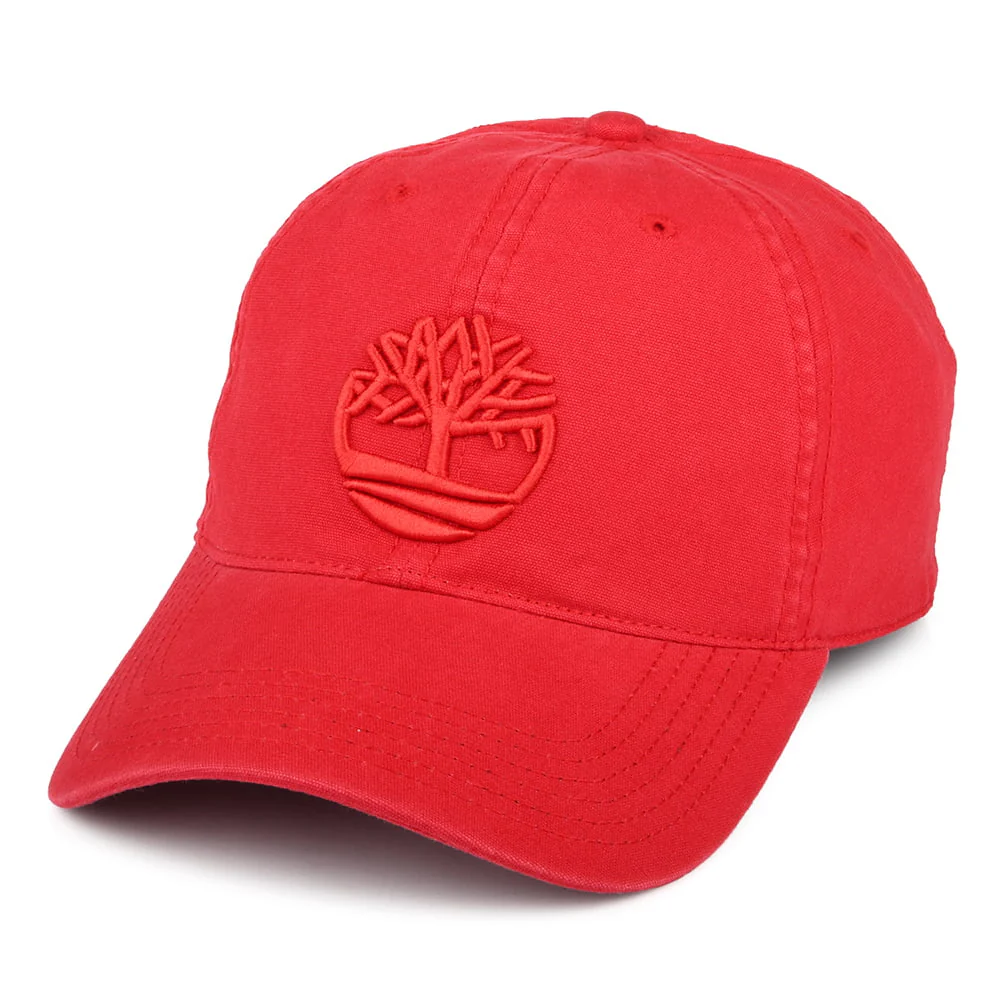 Timberland Soundview Baseball Cap aus Baumwoll-Canvas - Kirschrot