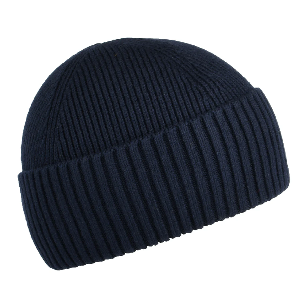 Tommy Hilfiger Flag Fisherman Beanie Mütze aus Baumwoll-Kaschmir - Dunkles Marineblau - Image 2