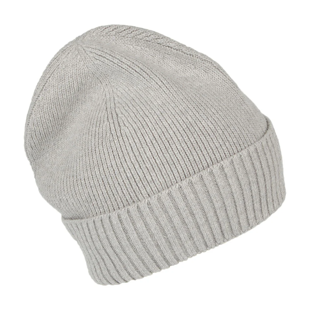 Tommy Hilfiger Pima Essential Flag Beanie Mütze aus Baumwoll-Kaschmir - Hellgrau - Image 2