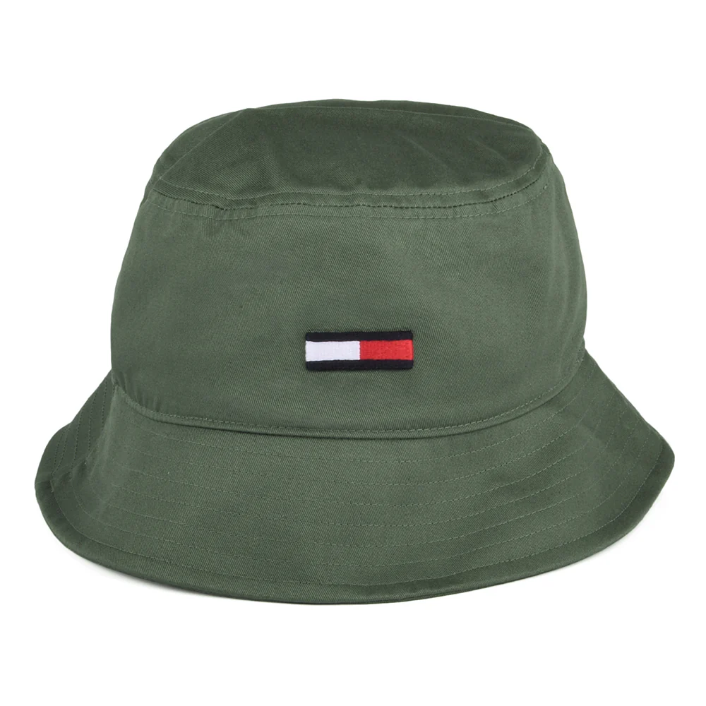 Tommy Hilfiger TJM Flag Fischerhut aus organischer Baumwolle - Dunkelolivgrün - Image 2