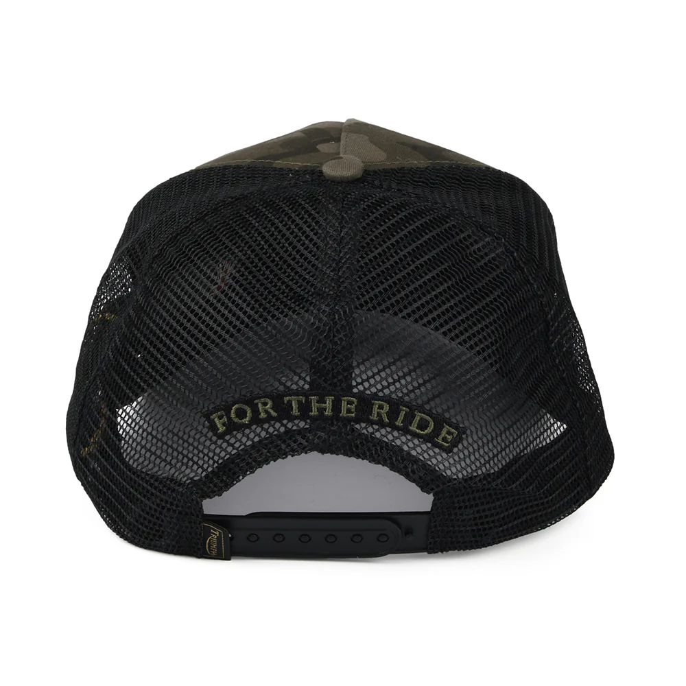 Triumph Motorcycles Chuck Trucker Cap - Tarnfarben-Schwarz - Image 3