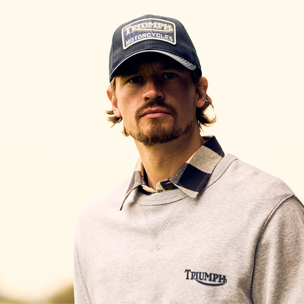 Triumph Motorcycles Forecourt Baseball Cap aus Baumwolle - Indigo - Image 4