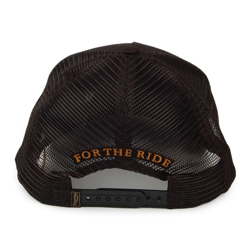 Triumph Motorcycles Kerosin Vintage Logo Trucker Cap - Schwarz-Gold - Image 3