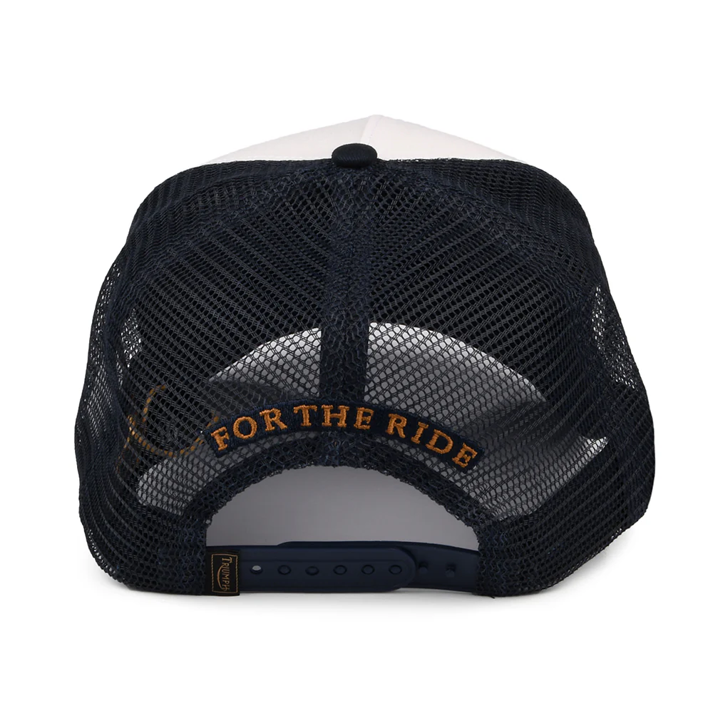Triumph Motorcycles Oil Trucker Cap - Marineblau-Knochen - Image 3