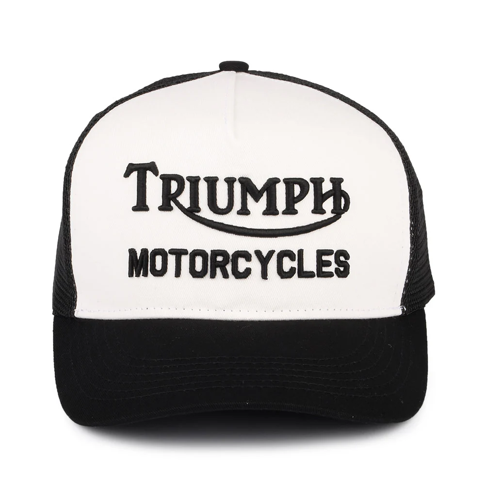 Triumph Motorcycles Oil Trucker Cap - Schwarz-Knochen - Image 2