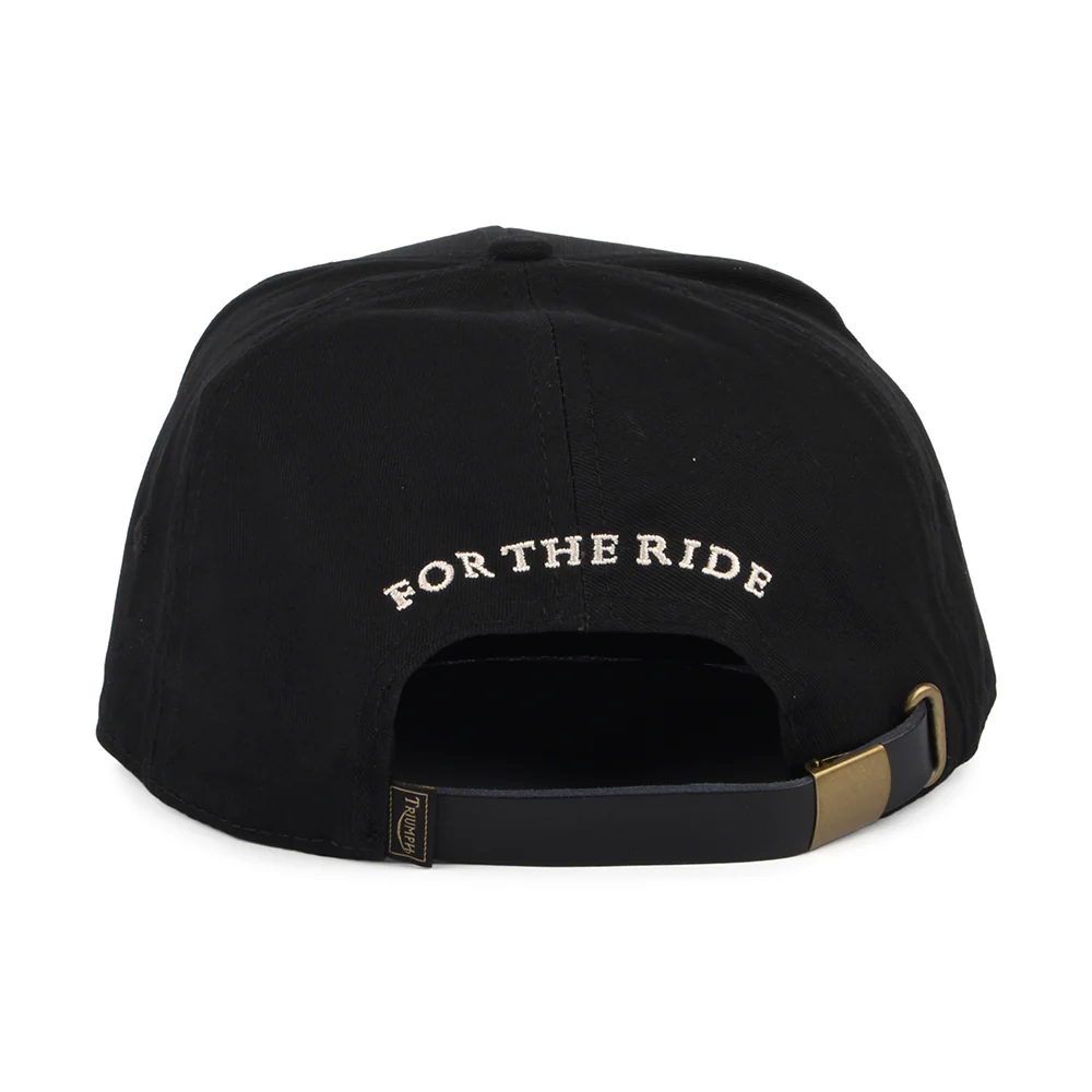 Triumph Motorcycles Straggler mit flachem Visier Baseball Cap aus Baumwolle - Schwarz - Image 3