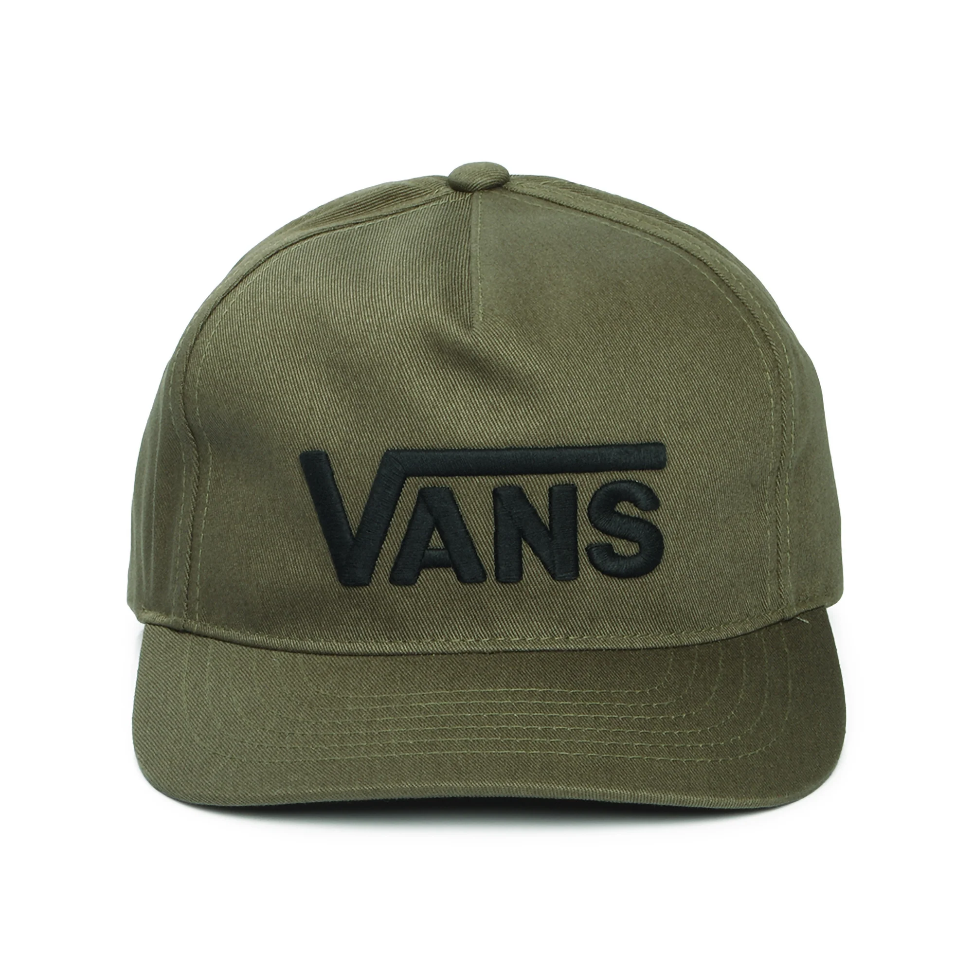 Vans Drop V Log Curved Brim Snapback Cap - Olivgrün-Schwarz - Image 2