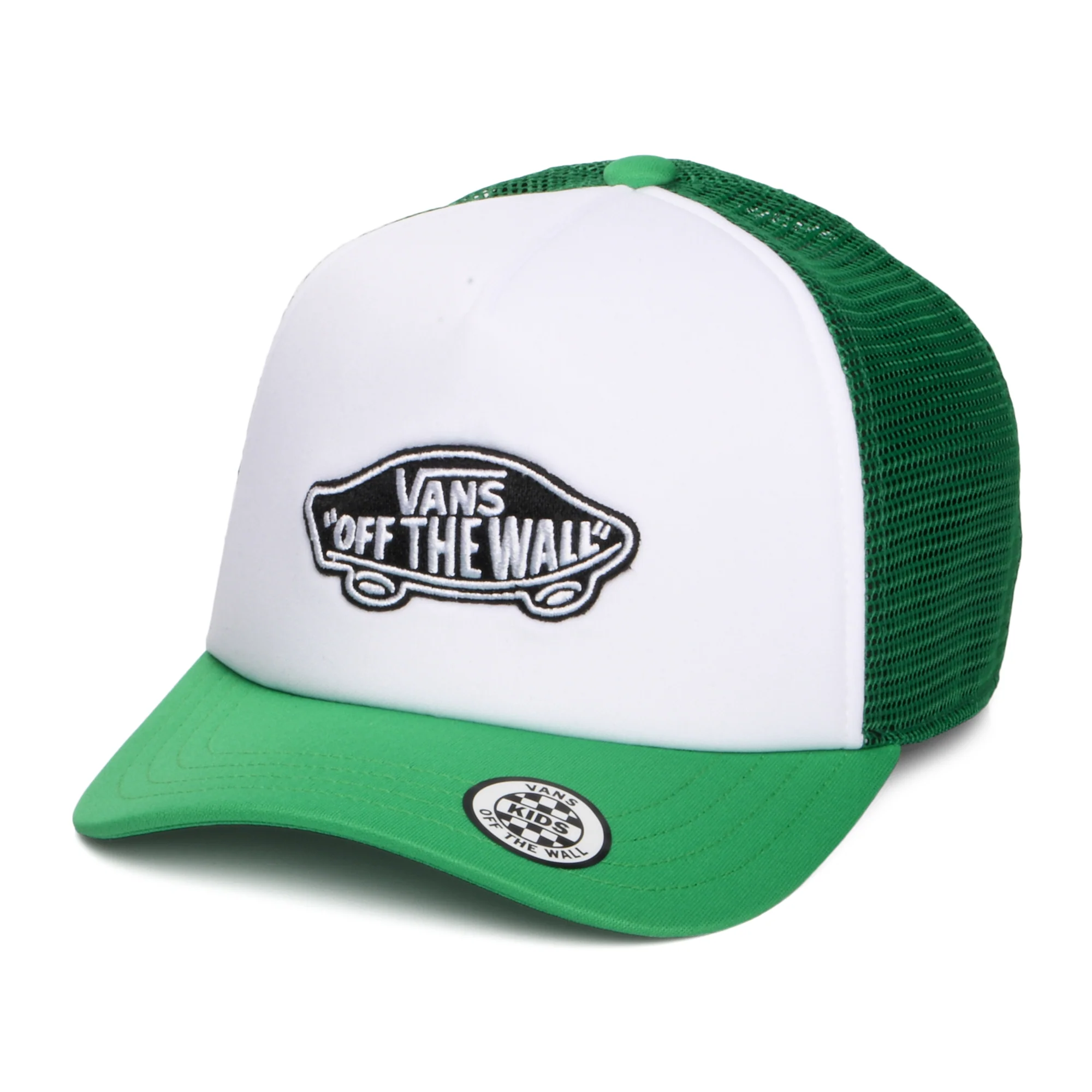 Vans Kinder Classic Patch Curved Brim Trucker Cap - Weiß-Knallgrün