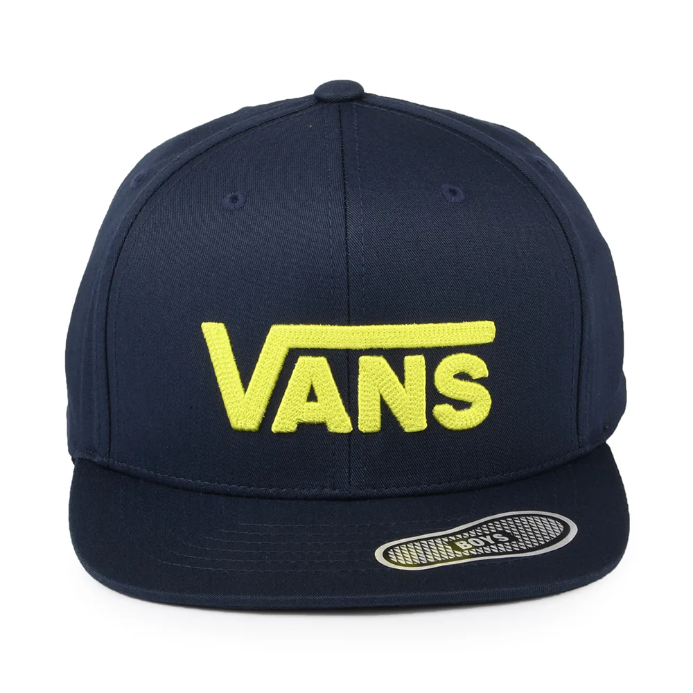 Vans Kinder Drop V II Snapback Cap - Marineblau-Neongelb - Image 2