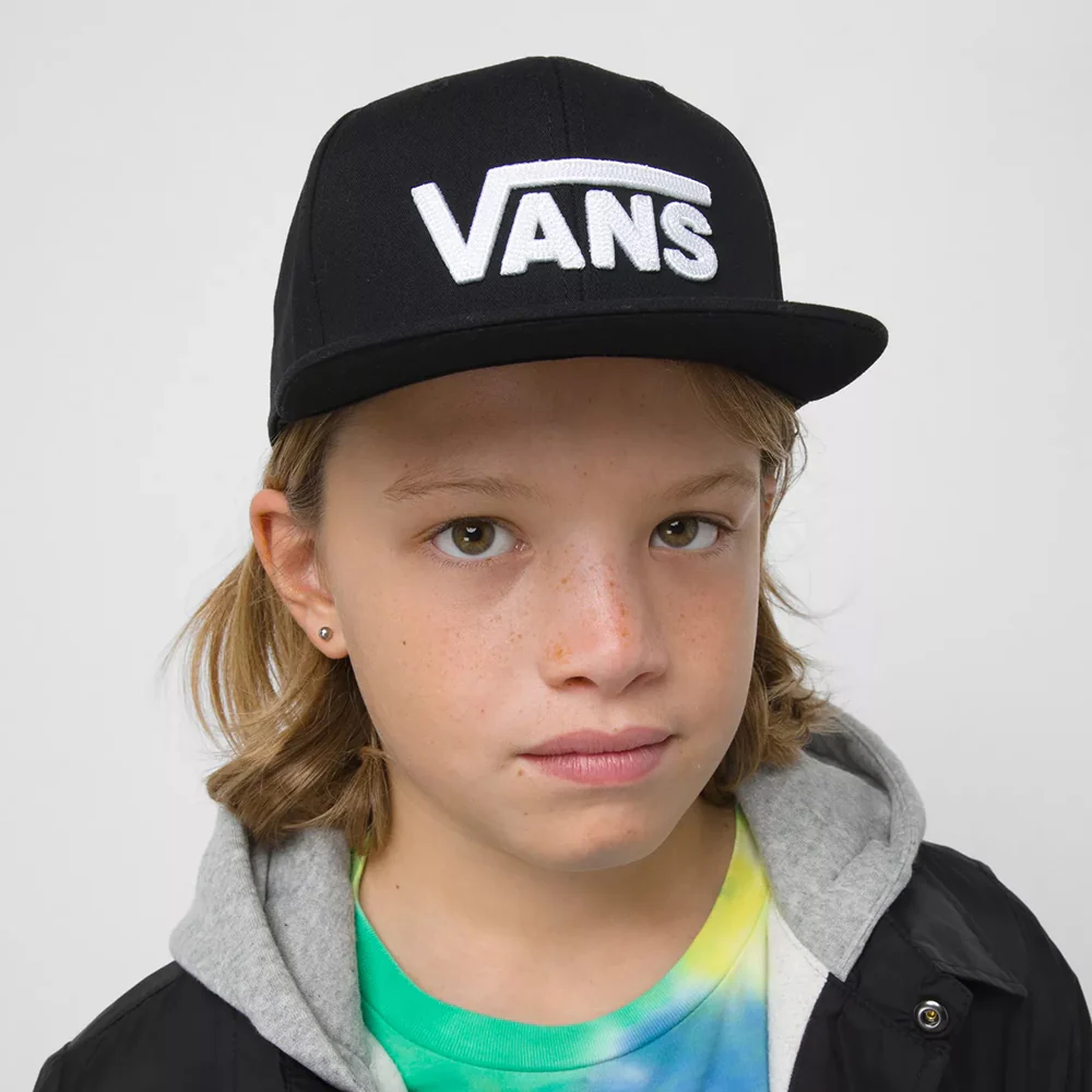 Vans Kinder Drop V II Snapback Cap - Schwarz-Weiß - Image 4