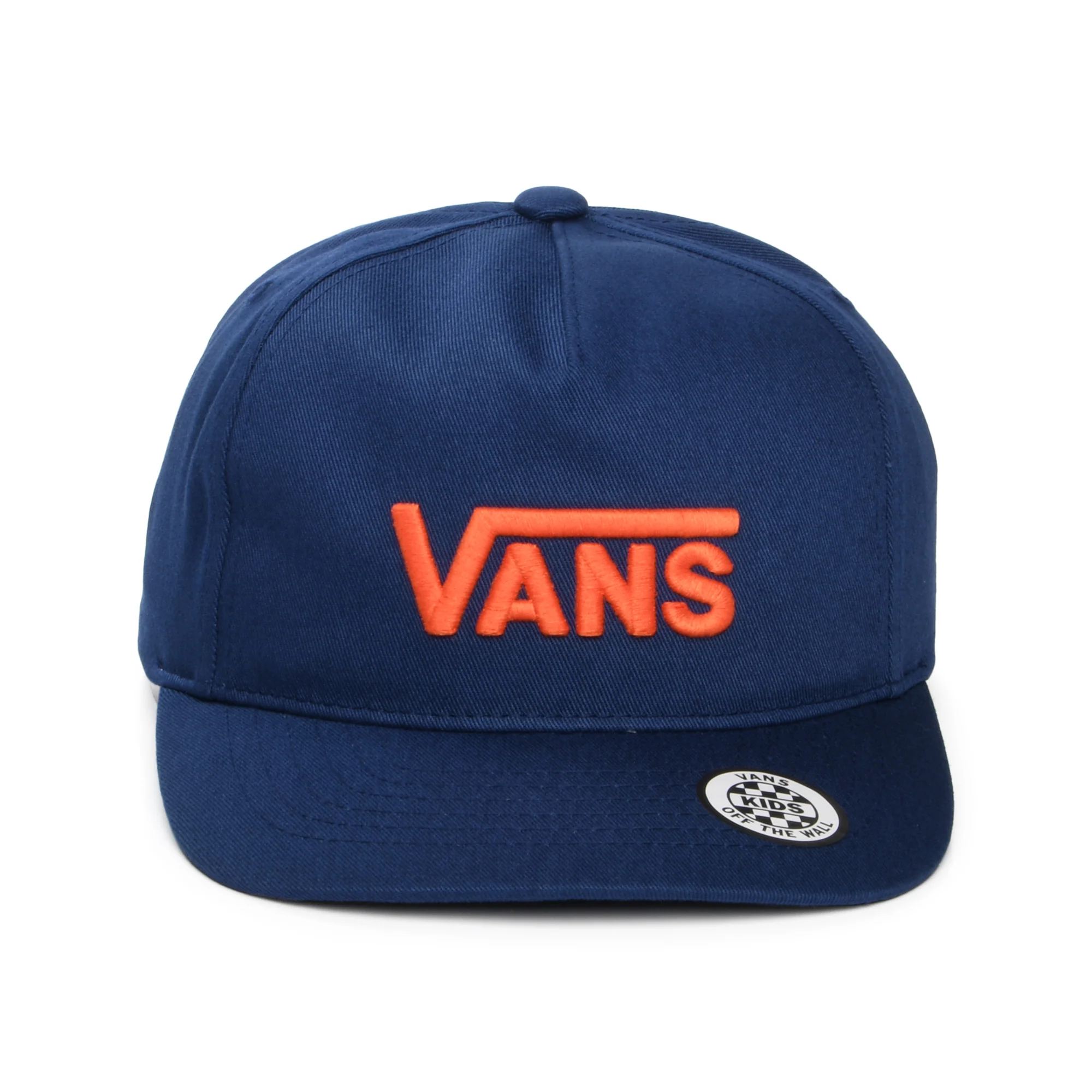 Vans Kinder Drop V Log Curved Brim Snapback Cap - Indigo-Orange - Image 2