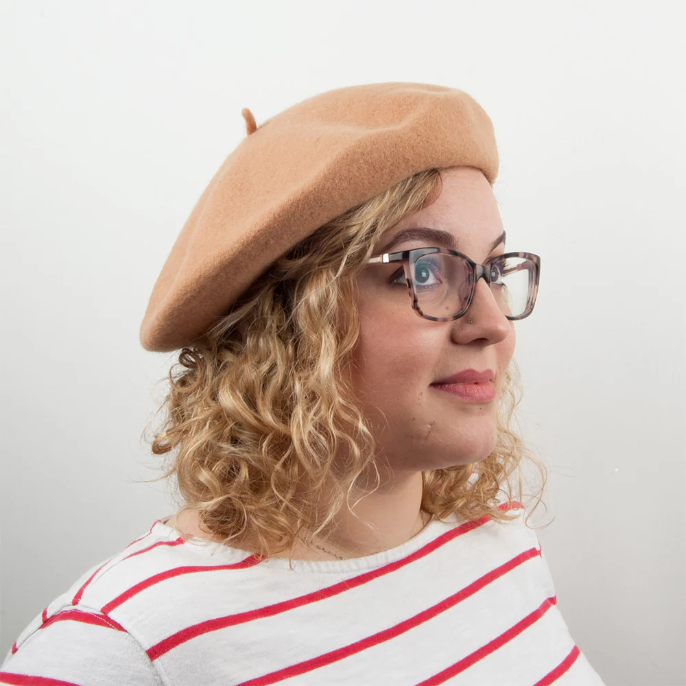 Village Hats Modische Baskenmütze aus Wolle - Kamel - Image 2