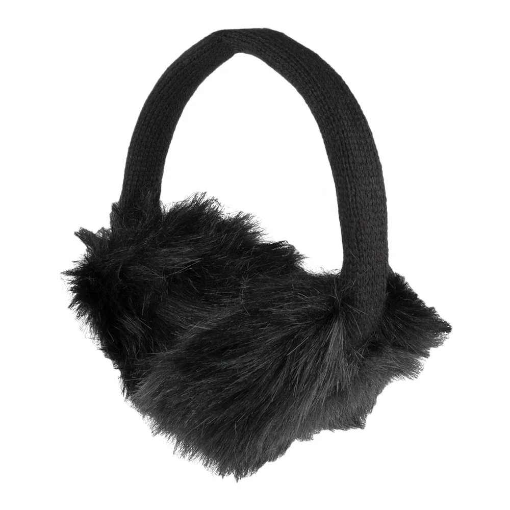 Village Hats Ohrenschützer aus Kunstfell Schwarz Großhandel - Image 2