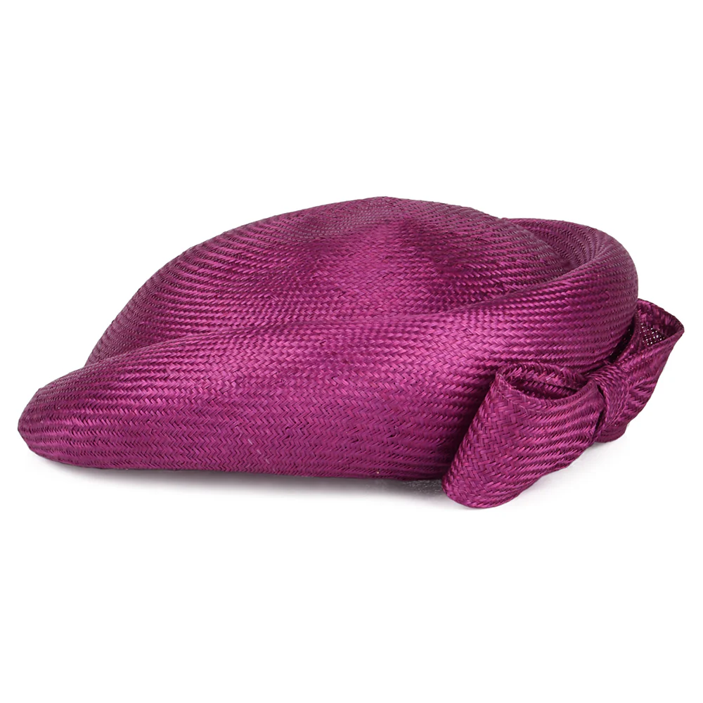 Whiteley Alexia Pillbox Hut aus Stroh - Magenta