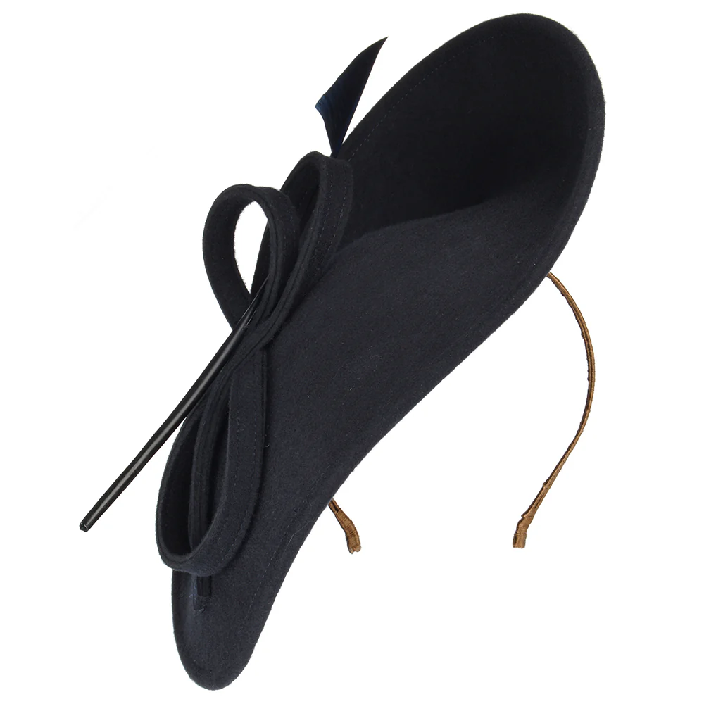 Whiteley Athena Disc Fascinator aus Wolle - Marineblau