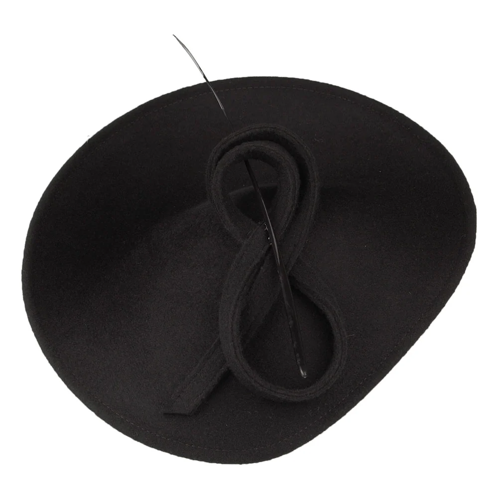 Whiteley Athena Disc Fascinator aus Wolle - Schwarz - Image 2