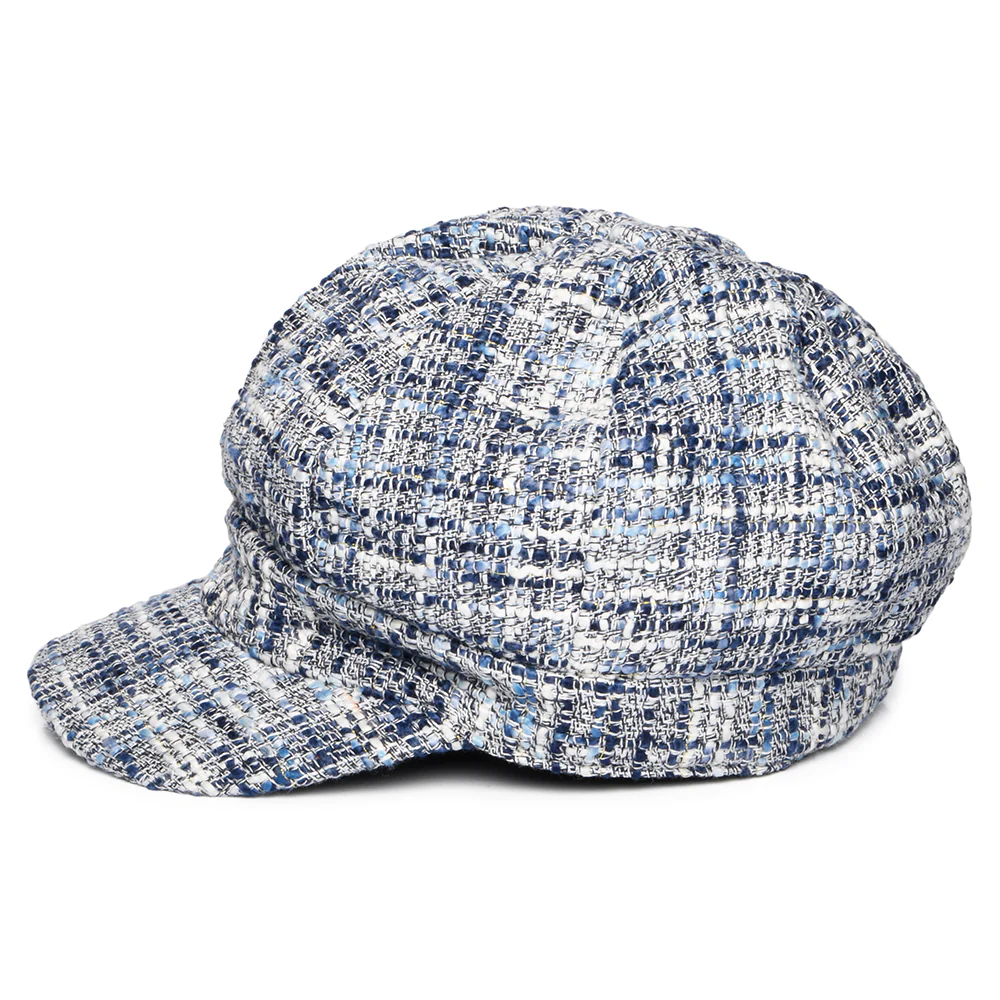 Whiteley Bakerboy Ballonmütze Tweed - Blau - Image 3
