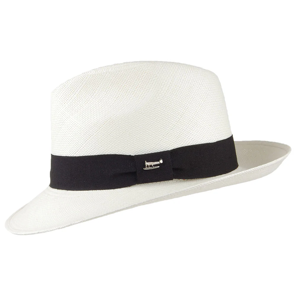 Whiteley Good Wood Panama Fedora Hut - Perlweiß - Image 2