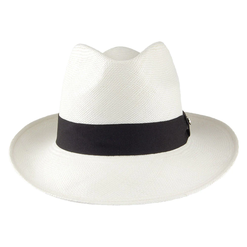Whiteley Good Wood Panama Fedora Hut - Perlweiß - Image 3
